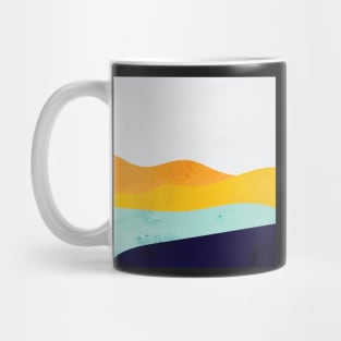 Abstract Lanscape Boho Design in Neutral Colors Mug